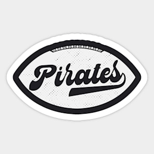 Retro Pirates Football Sticker